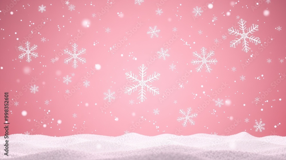 Christmas background pink background with white snowflakes and copyspace, designed for creating Christmas cards, holiday greetings, or seasonal festive designs. Christmas background pink background with white snowflakes and copyspace, designed for creating Christmas cards, holiday greetings, or seasonal festive designs.