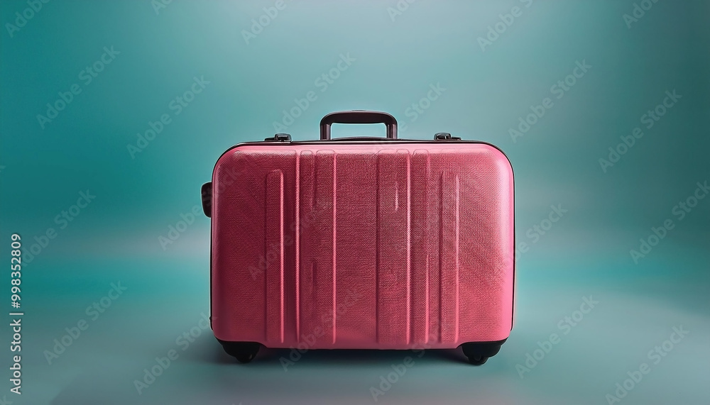 Classic suitcase isolated on minimalist background Classic suitcase isolated on minimalist background