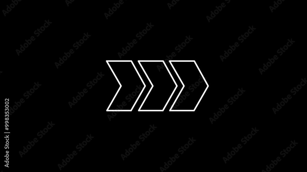 Looping animation of glowing arrows 4 in 1 alpha channel. Transparent background. Looping animation of glowing arrows 4 in 1 alpha channel. Transparent background.