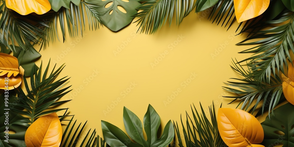 Naklejka premium frame of palm trees