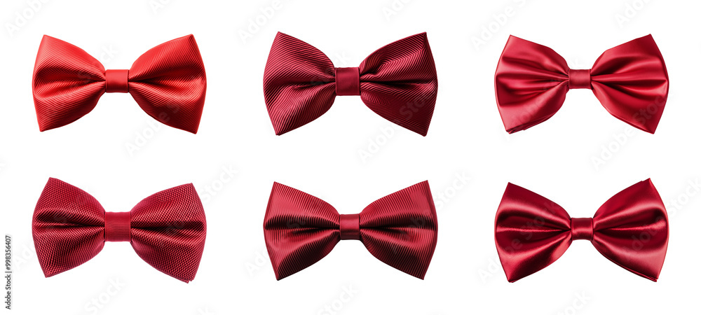 red bow tie isolated on a transparent or white background, cut-out, PNG red bow tie isolated on a transparent or white background, cut-out, PNG