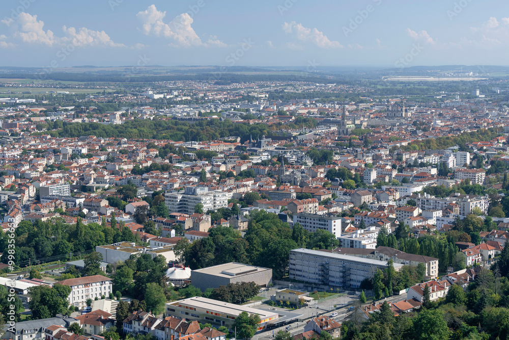 Nancy, France - September 21th 2024 : View on the Nancy metropolis seen from the 30th floor of the Panoramic Tower. Nancy, France - September 21th 2024 : View on the Nancy metropolis seen from the 30th floor of the Panoramic Tower.