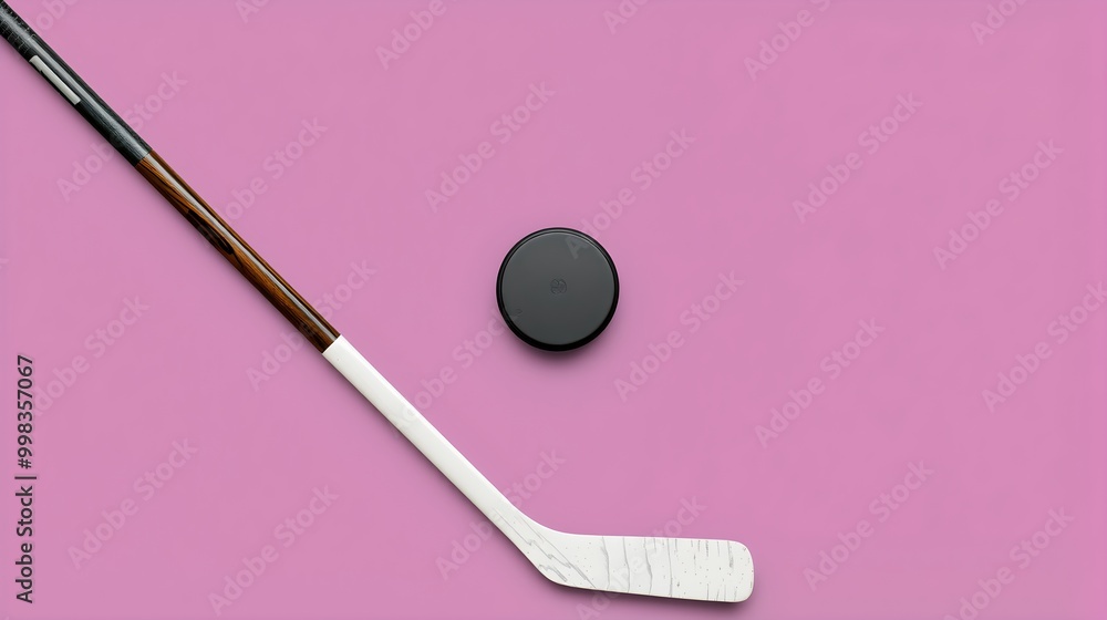 Crossed Hockey Sticks and Puck Crossed Hockey Sticks and Puck