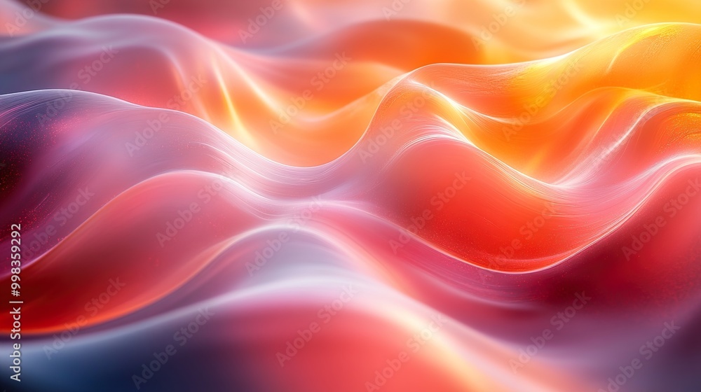 Abstract Glowing Waves: Digital Art Background Abstract Glowing Waves: Digital Art Background