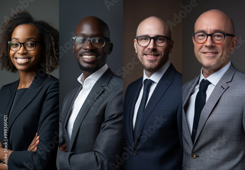 Corporate Diversity Professional Portraits of Four Business Leaders