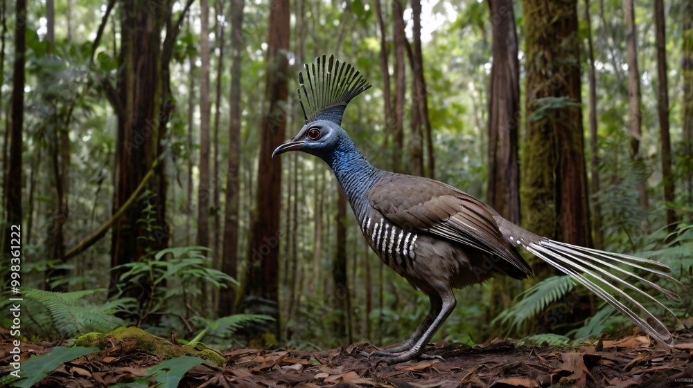 Naklejka premium Lyrebird's mimicry abilities