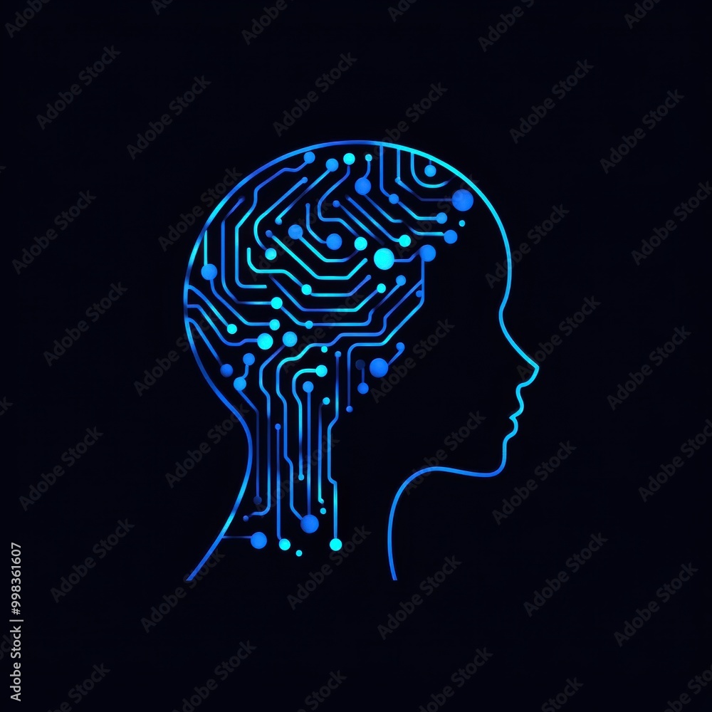 Obraz premium Distinctive logo showcasing the impact of AI on society