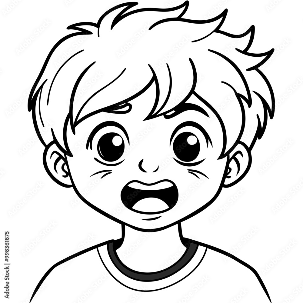 I cute boy with frustration facial expressions I cute boy with frustration facial expressions