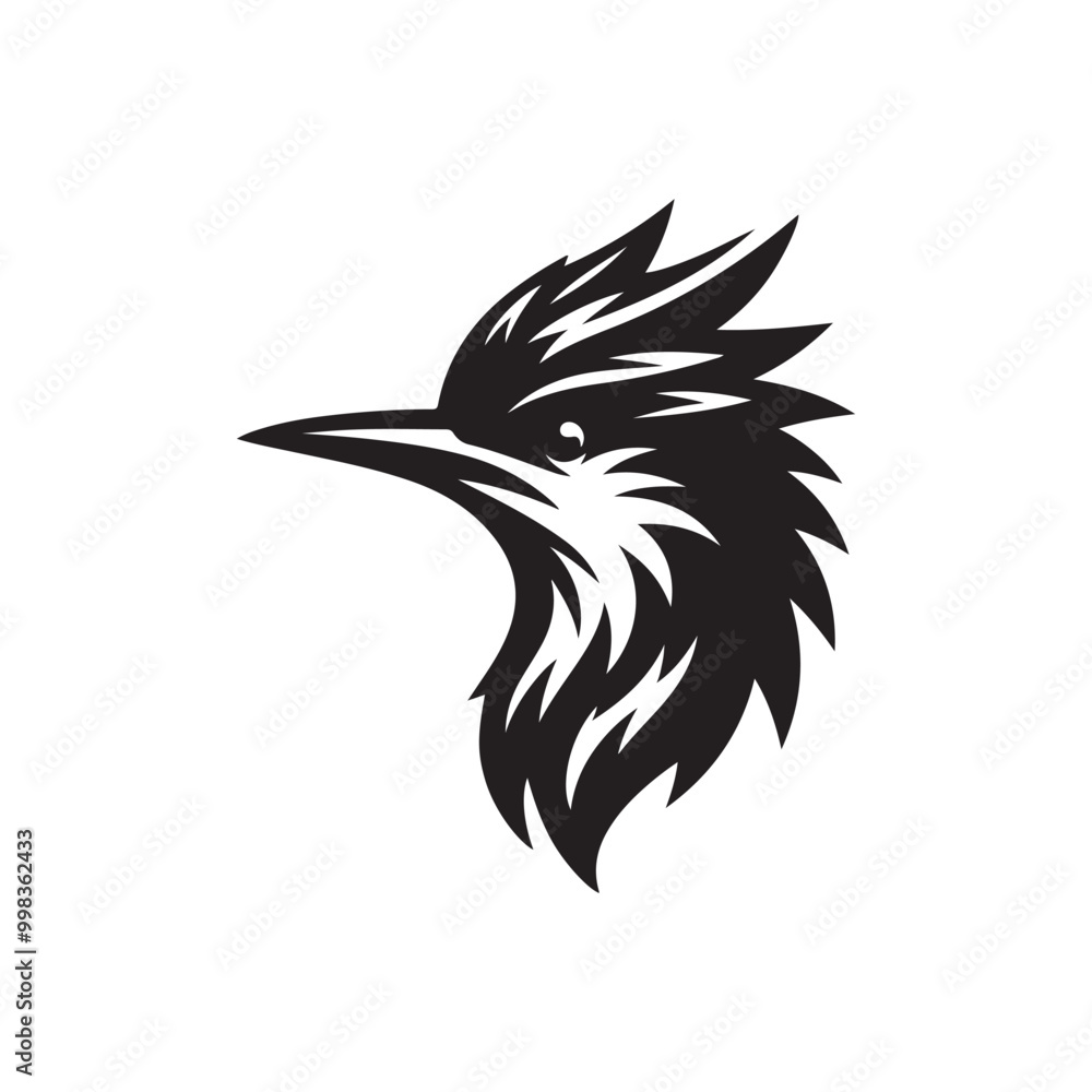 Obraz premium bird head silhouette vector