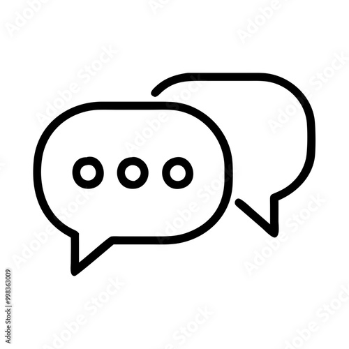 Chat icon representing consultation and communication through speech bubbles