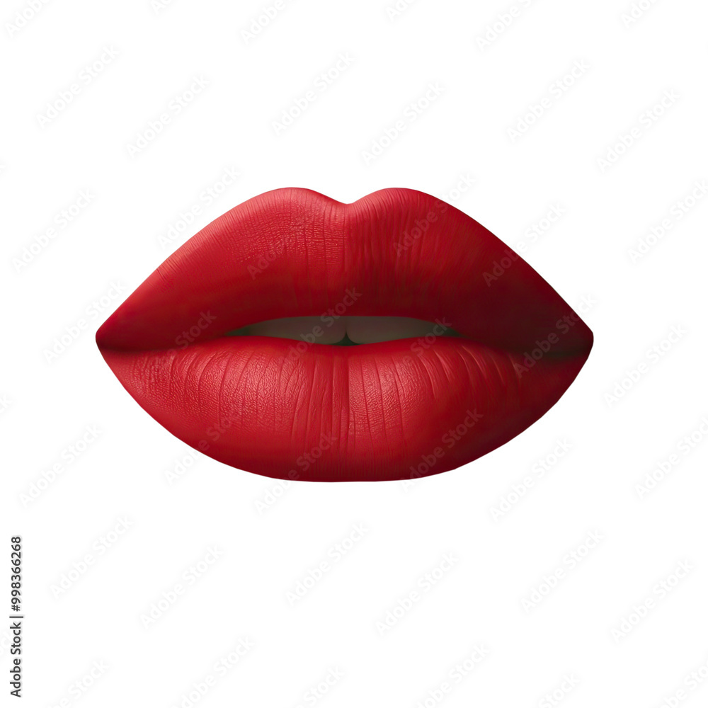 Red lips isolated on white background, minimalism. luxury make up Red lips isolated on white background, minimalism. luxury make up