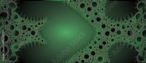 Abstract Green Fractal Art