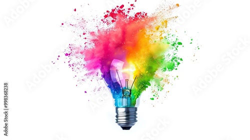 Colorful Light Bulb Explosion
