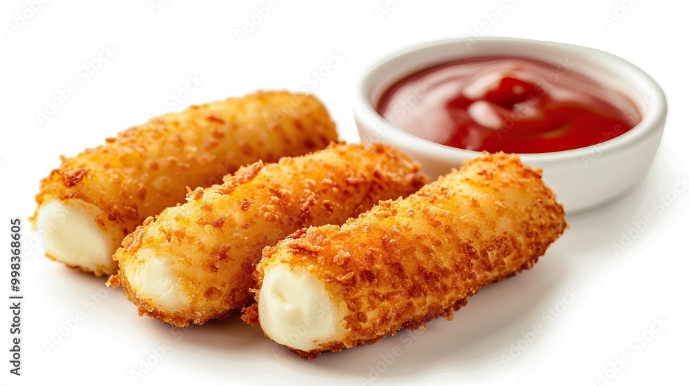 Crispy Fried Cheese Sticks with Tomato Sauce Crispy Fried Cheese Sticks with Tomato Sauce