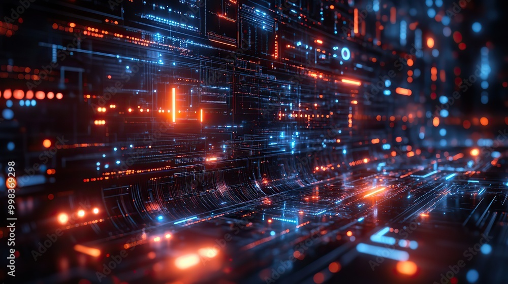 A futuristic technology background features digital designs and tech elements. A futuristic technology background features digital designs and tech elements.