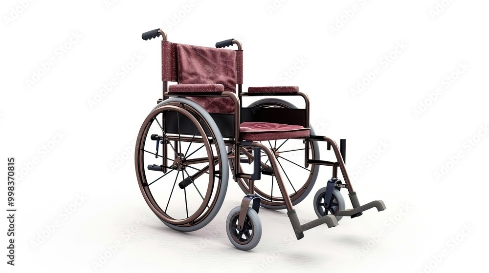 Fototapeta premium Wheelchair Isolated on White Background