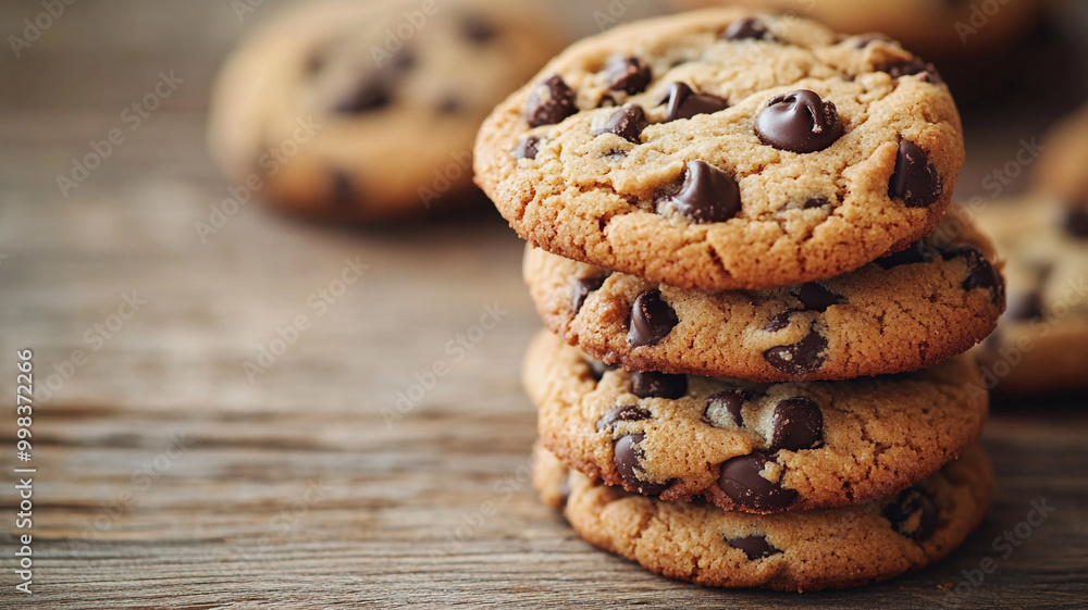 Celebrating National Cookie Day with tasty chocolate chip cookies on a rustic table! Celebrating National Cookie Day with tasty chocolate chip cookies on a rustic table!