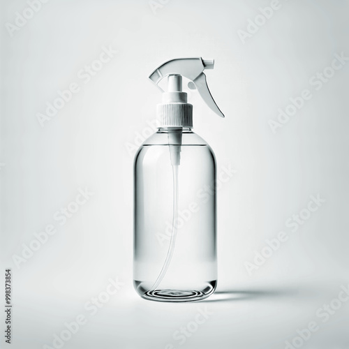 Transparent spray bottle photo