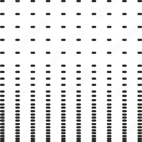 Rows of oblong dots lie closer together towards the bottom of the image.
