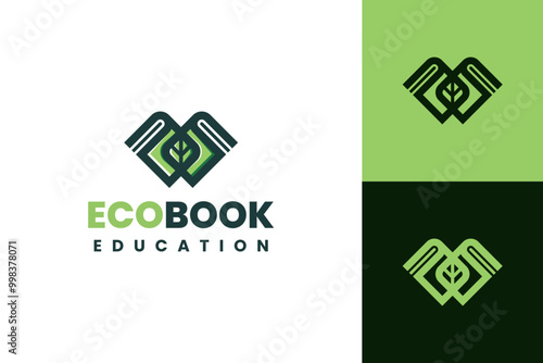 eco book logo vector