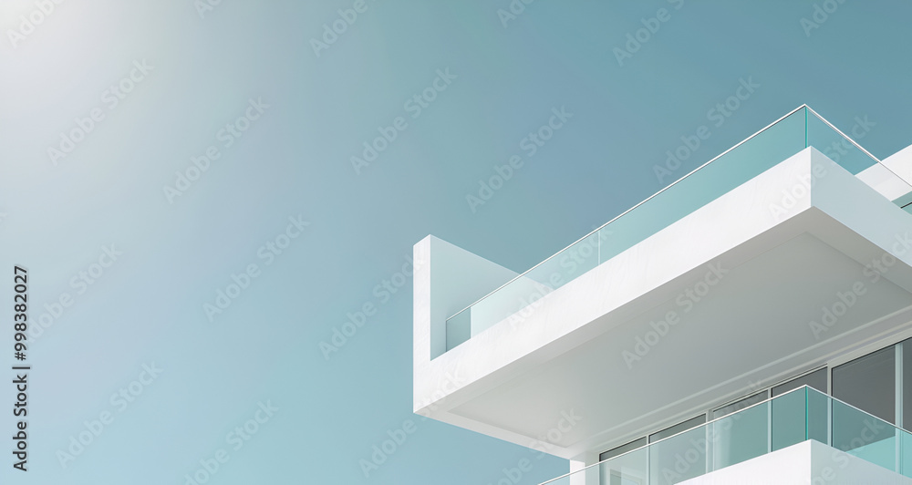 Fototapeta premium Sleek Architectural Design in a Vibrant Urban Setting 