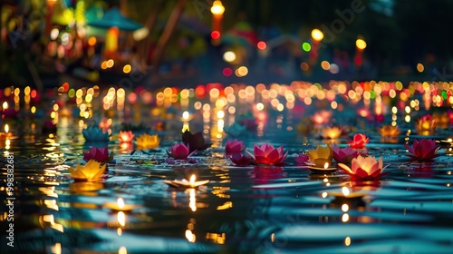 Floating Lanterns on Water