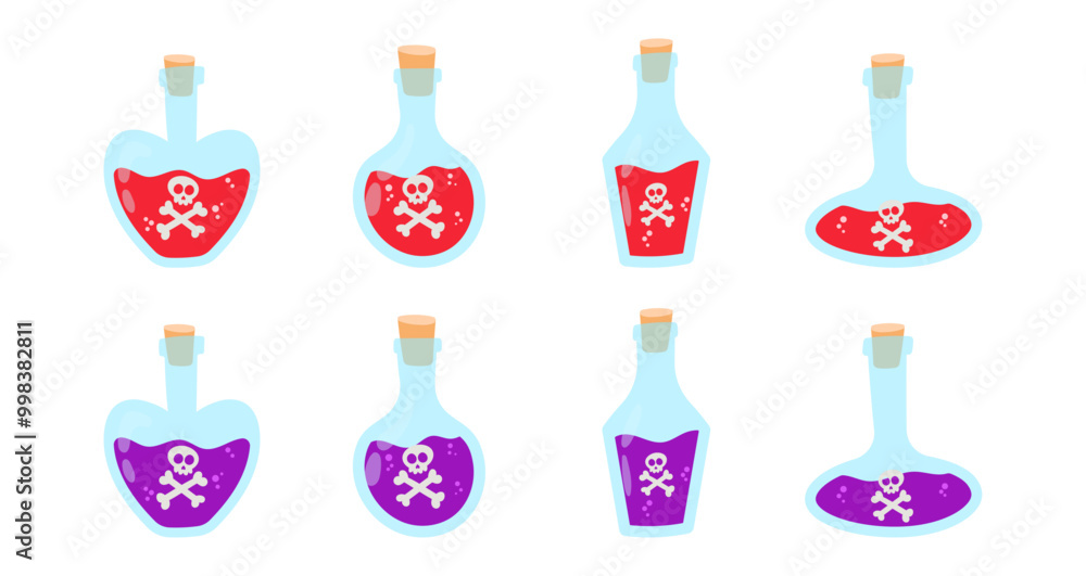red and purple poison in the bottle chemical red and purple poison in the bottle chemical