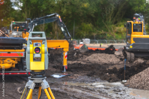 Construction Site Surveying Using Modern Technology EDM to Ensure Precision in Earthmoving Operations