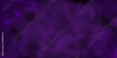 Violet dramatic smoke smoky illustration misty fog cumulus cloud modern vibrant grunge texture. Vector cloud reflection of neon smoke exploding design element. purple and black  granite.