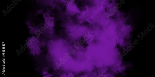 Violet dramatic smoke smoky illustration misty fog cumulus cloud modern vibrant grunge texture. Vector cloud reflection of neon smoke exploding design element. purple and black  granite.