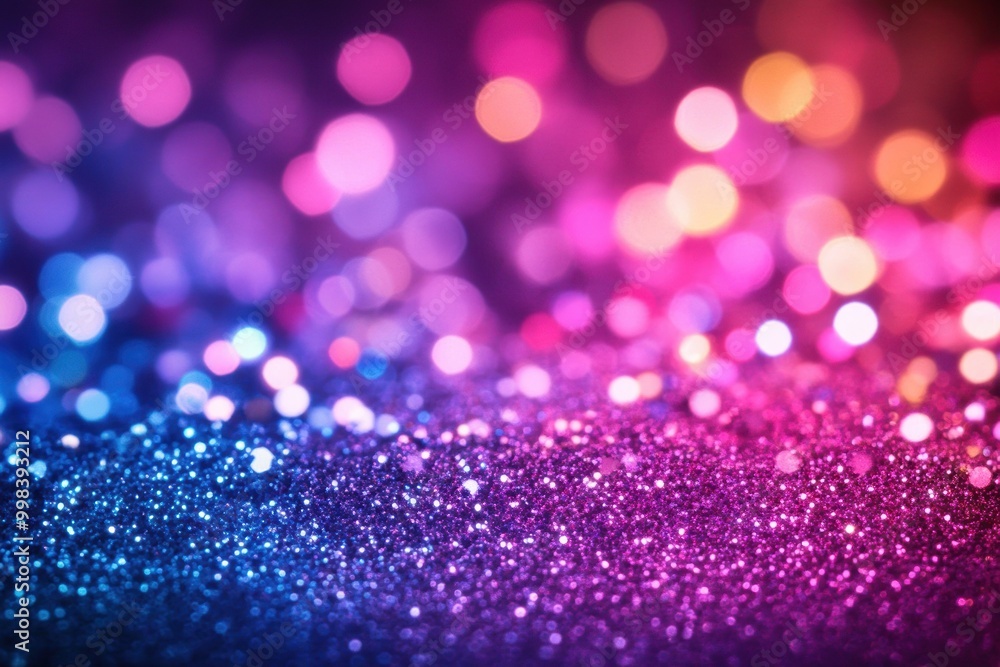 Sparkling bokeh background in purple blue hues Sparkling bokeh background in purple blue hues
