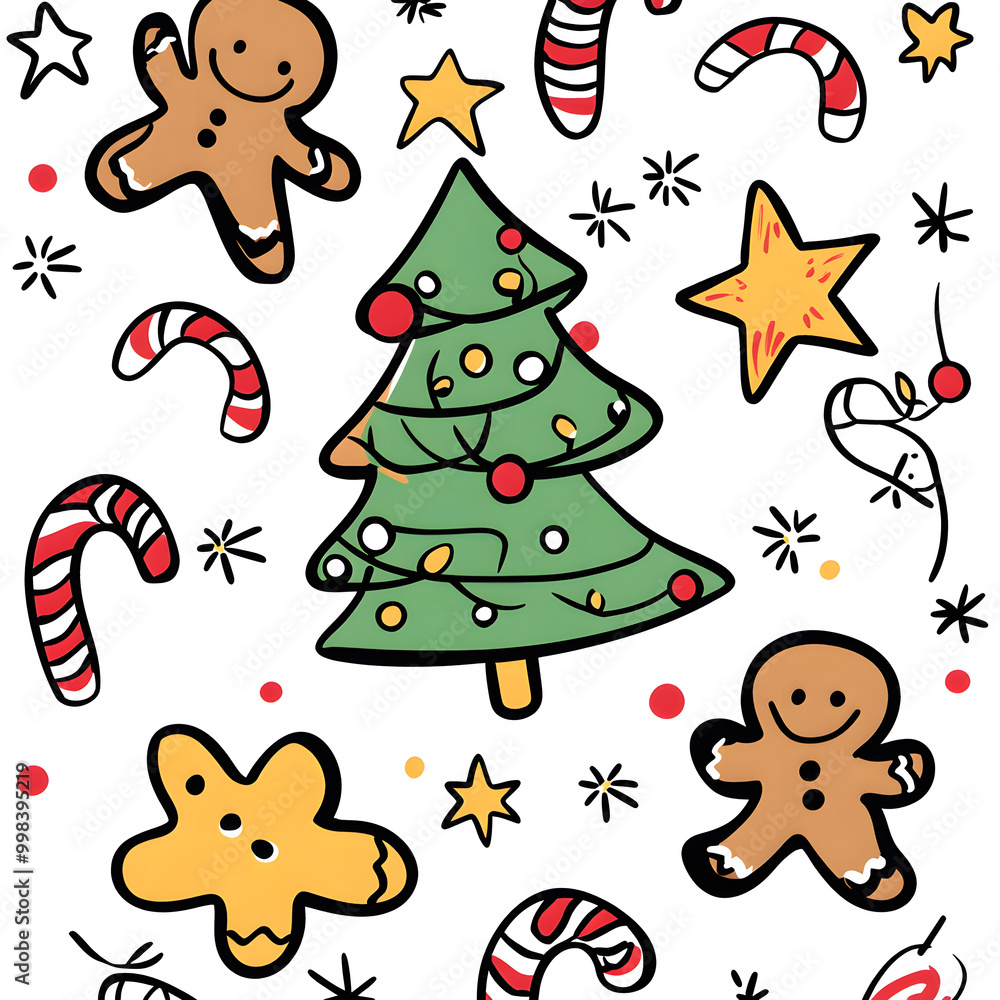 Christmas and New Year accessories on white background Christmas and New Year accessories on white background