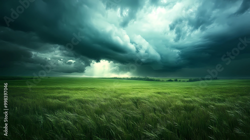 Cloudy storm in the sea before rain. Tornadoes above the sea. Monsoon season. Storm in the sea.Wonder of natural disaster.