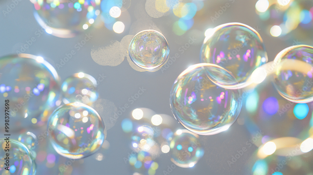 Bubbles Floating in the Sunlight. Generative AI Bubbles Floating in the Sunlight. Generative AI