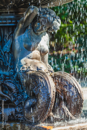 fountain with statues photo