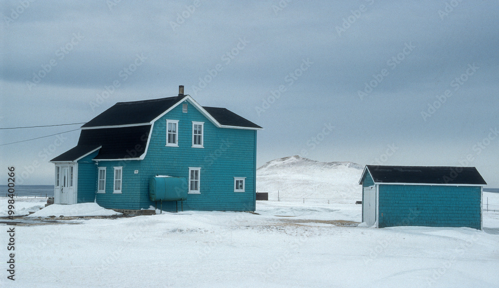 Maison, hiver, Ile de la Madeleine, Quebec, nord, Canada Maison, hiver, Ile de la Madeleine, Quebec, nord, Canada