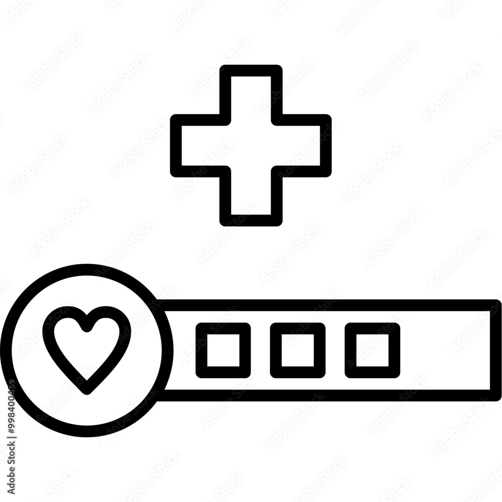 Obraz premium Health Bar Icon