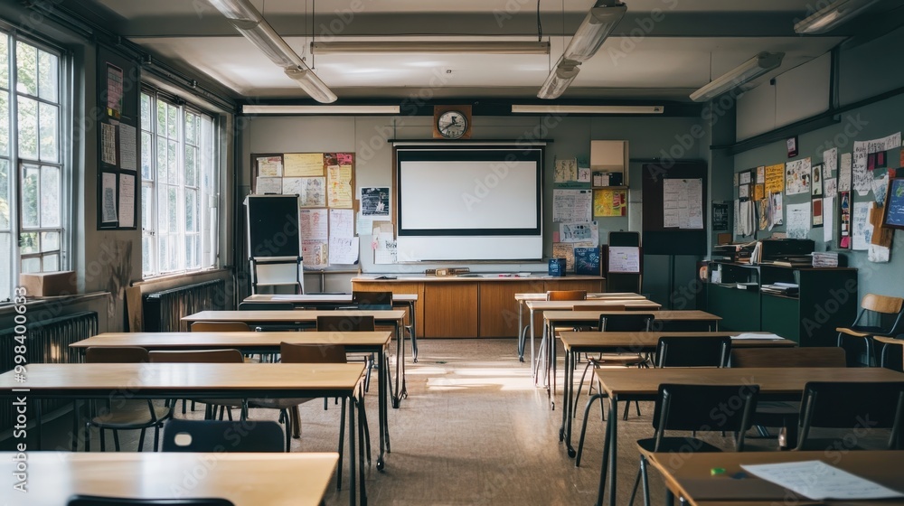A classroom where students learn about the ethical use of technology in their education. A classroom where students learn about the ethical use of technology in their education.
