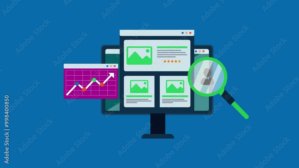 Website SEO Ranking, Boosting SEO Traffic & Data Analytics, Digital Marketing Report, 2D Animation Clip Website SEO Ranking, Boosting SEO Traffic & Data Analytics, Digital Marketing Report, 2D Animation Clip