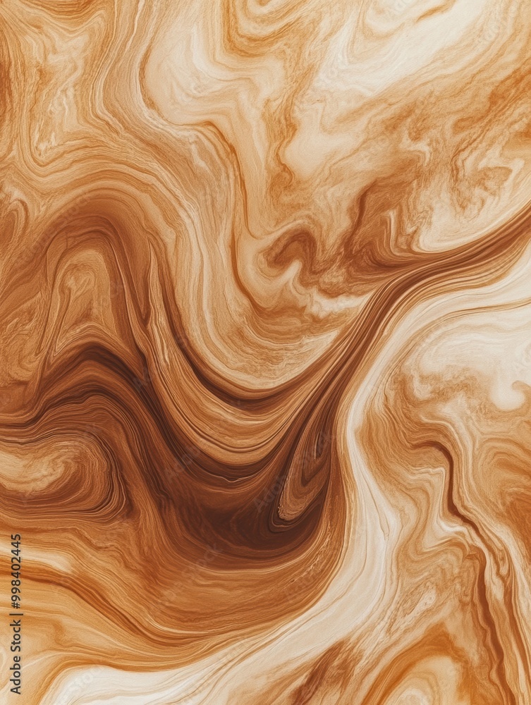 Coffee and cream blend together gracefully, forming a captivating marbled pattern filled with rich brown and creamy white hues. Generative AI Coffee and cream blend together gracefully, forming a captivating marbled pattern filled with rich brown and creamy white hues. Generative AI