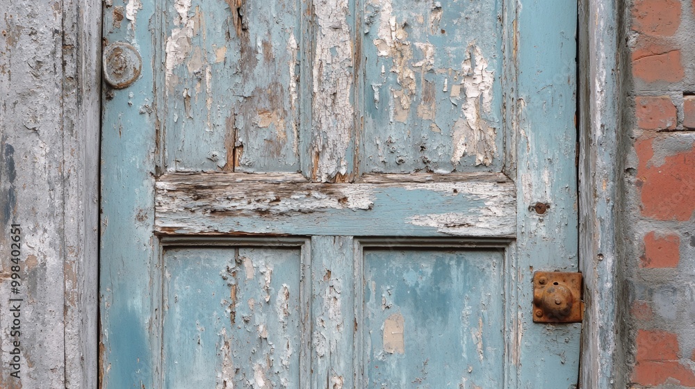 Weathered Old Door with Peeling Paint Texture Weathered Old Door with Peeling Paint Texture