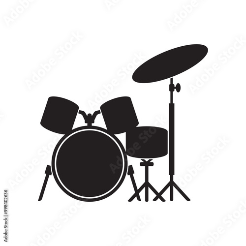 Drum music instrument icon vector illustration