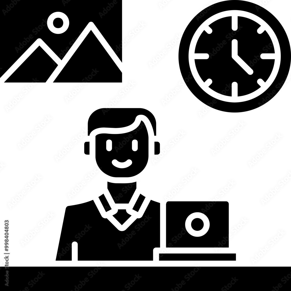 Working hours Icon Working hours Icon