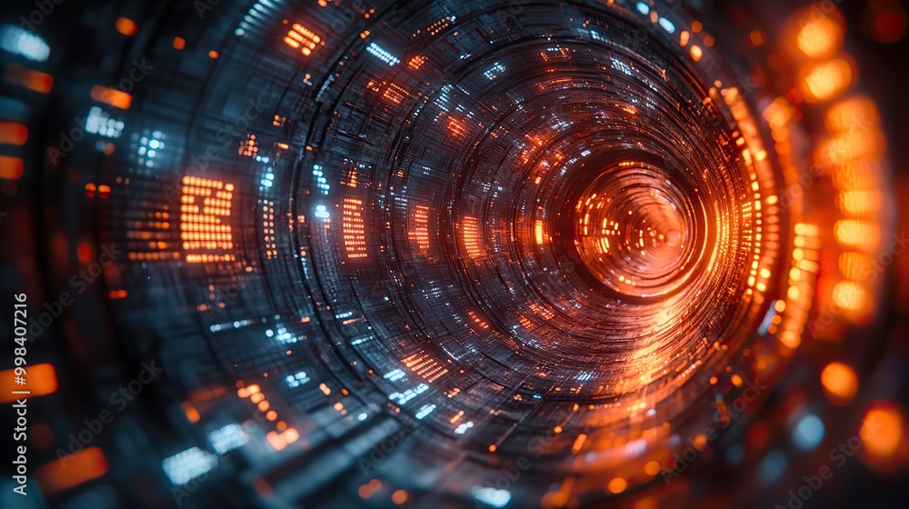 A futuristic 3D render showcases modern technology design in an abstract format. A futuristic 3D render showcases modern technology design in an abstract format.