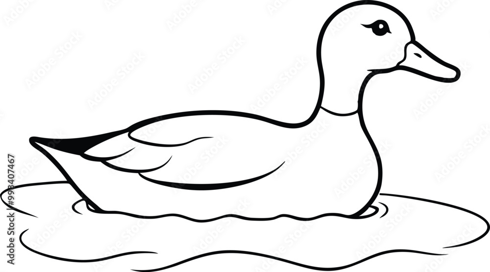 Duck Wading Through Shallow Water Reflections Vector Illustration for Kids
Duck Wading Through Shallow Water Reflections Vector Illustration for Kids