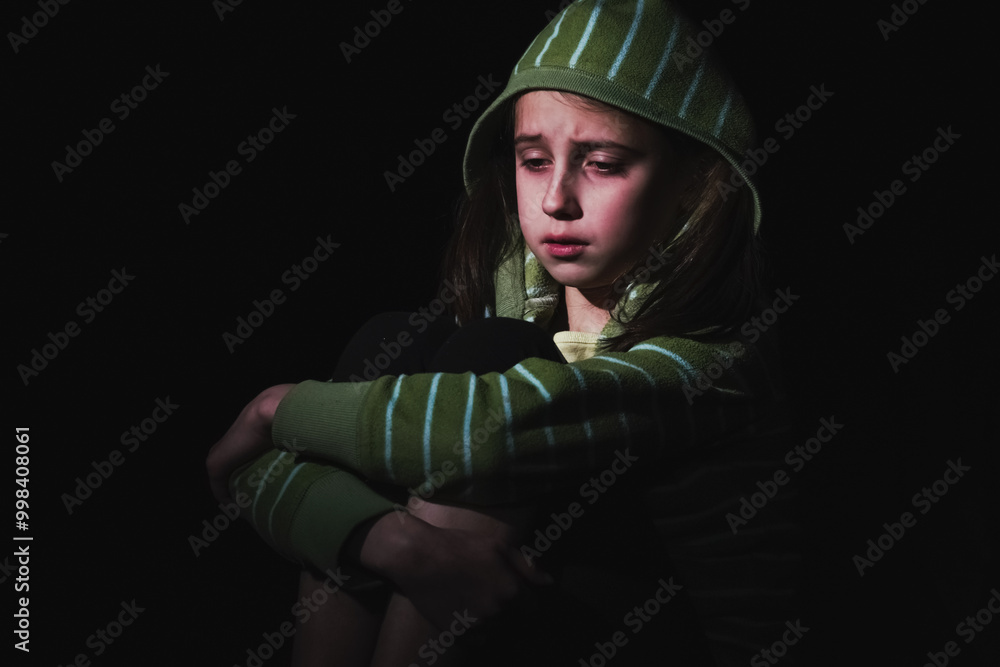 Sad, anger and lonely young girl has a nervous crisis. Sad, anger and lonely young girl has a nervous crisis.