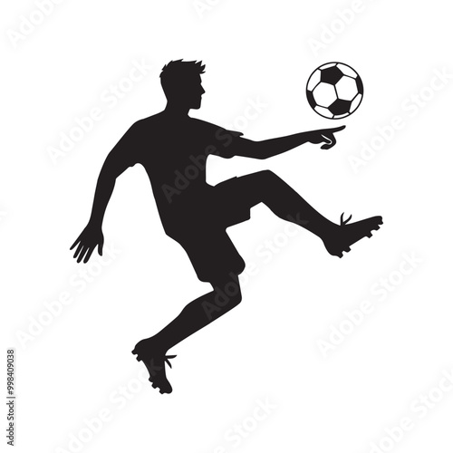 Soccer player Silhouette Design - Football Soccer vector illustration