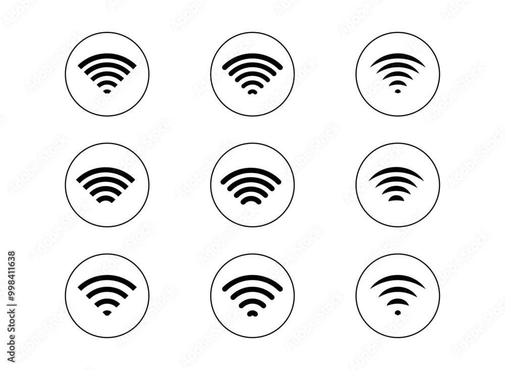 wi-fi iconset. Icon wifi signal. Wireless internet symbol. Set of sign for connect of network. Bar of satellites for mobile, radio, computer. Hotspot, strength electronic wave from antenna wi-fi iconset. Icon wifi signal. Wireless internet symbol. Set of sign for connect of network. Bar of satellites for mobile, radio, computer. Hotspot, strength electronic wave from antenna