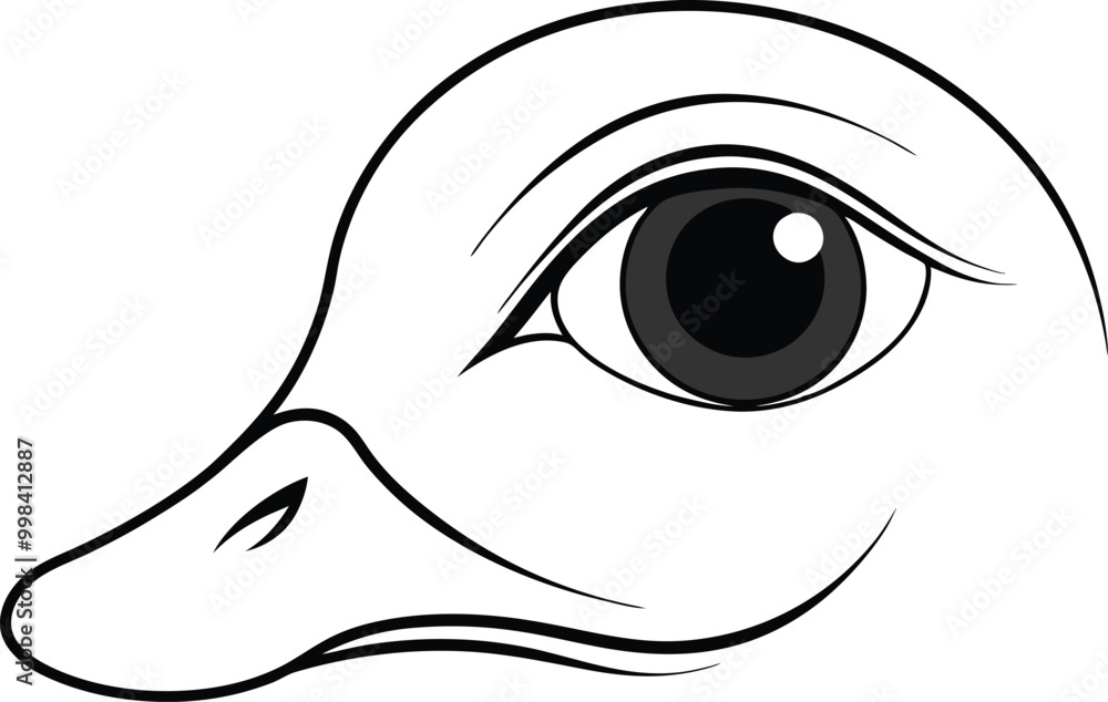 Obraz premium Close Up of a Duck Eye Stunning Vector Illustration 