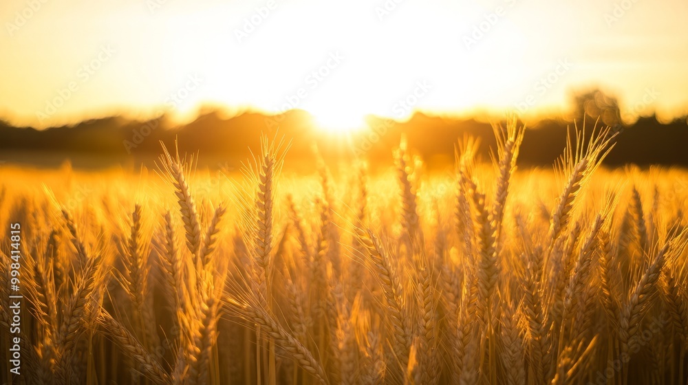 Golden Wheat Field at Sunrise Golden Wheat Field at Sunrise